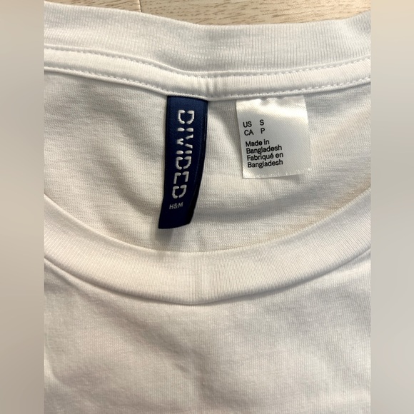 H&M White Tee Shirt- Good Times Start Now - Picture 4 of 6